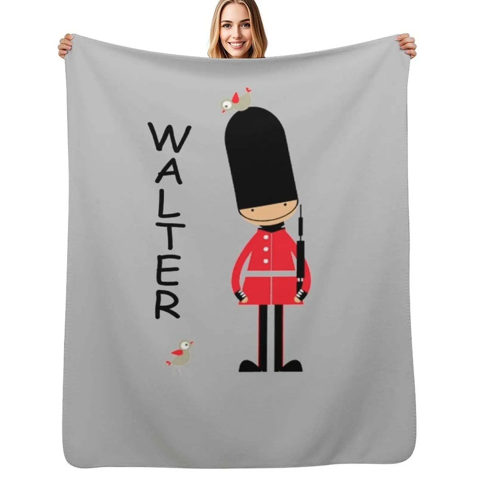 Vintage Funny London Queen Guard United Kingdom Soldier Retro British Souvenir UK Gift Throw Blanket cosplay anime Blankets