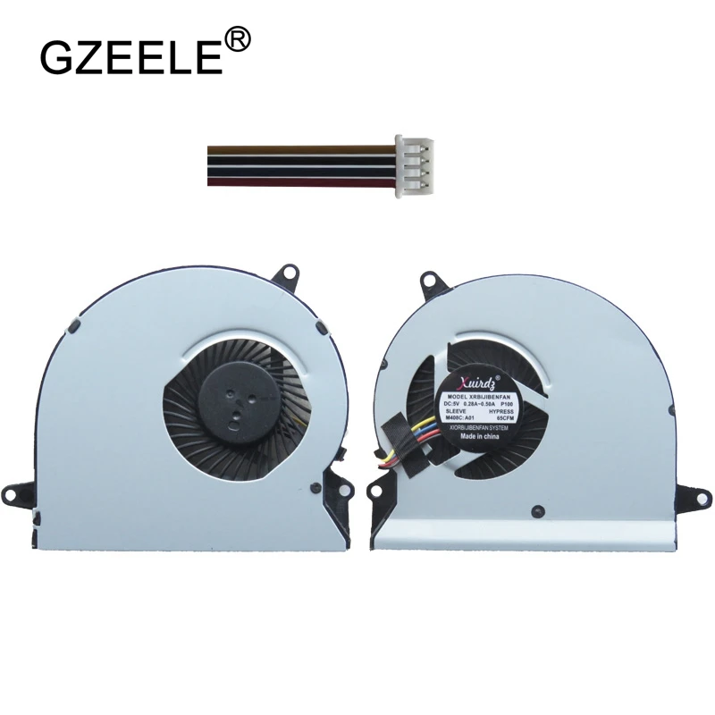 GZEELE new Laptop cpu cooling fan for ASUS U56 U56E U56E-RAL9  Notebook Cpu Cooler Fan 4 Line Radiator