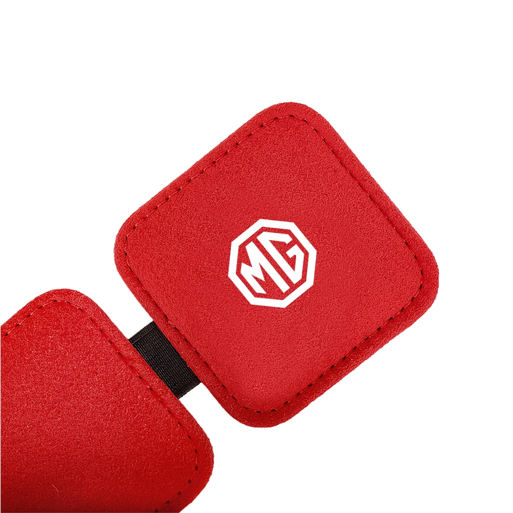 Car Leather Seat Belt Clip Adjustable Magnetic Fixed Limiter Auto Accessories For Morris Garages MG ZS 5 7 6 Cyberster MG4 EV GT