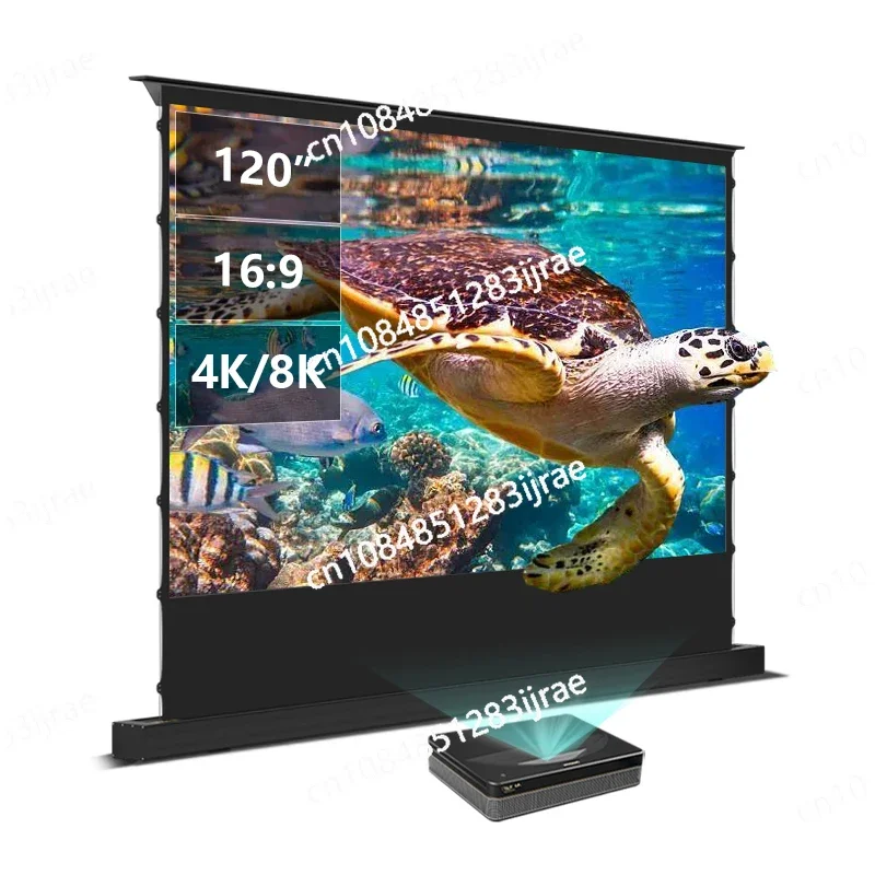 

Ground Mounted Projection Screen, 120-inch Projection Screen, Birthday Gift Decoration 16:9 Electric Floor Projection Screen