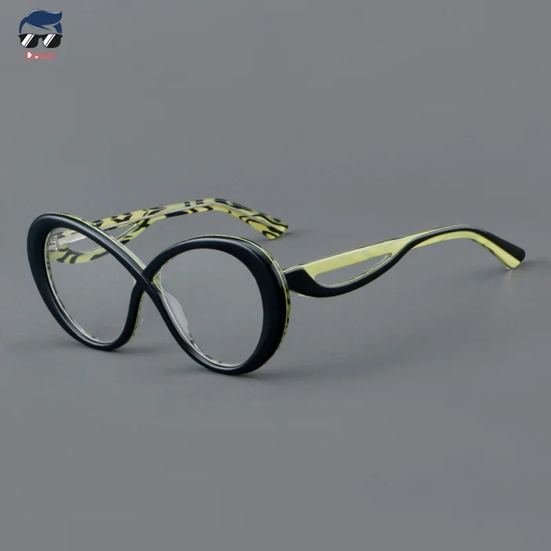 

Women Fashion Glasses Frame Gradient Pink Blue Purple White Jelly Color Butterfly Acetate Optical Eyeglasses Spectacles Eyewear