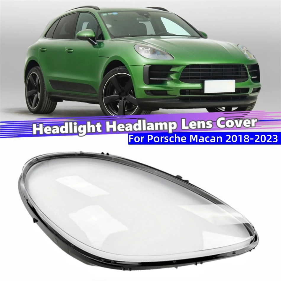 For Porsche Macan 2018 2019 2020 2021 2022 2023 Car Gadgets Lampshade Caps Headlamp Car Front Headlight Lens Cover Lights Shell