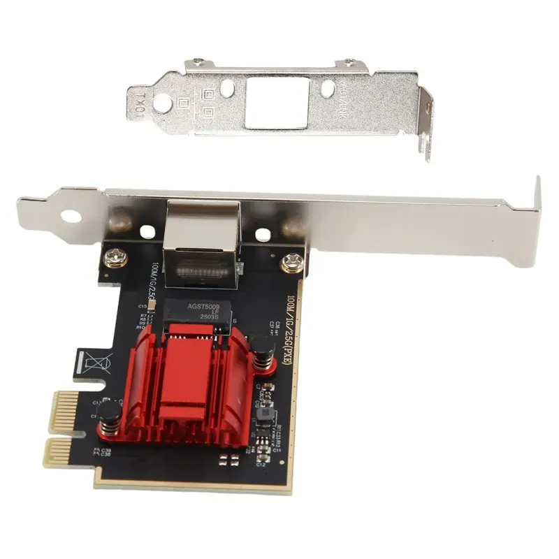 ABJG-2.5G PCI-E To RJ45 Network Card Diskless Network Card Ethernet 2500Mbps 2.5Gbps For PC