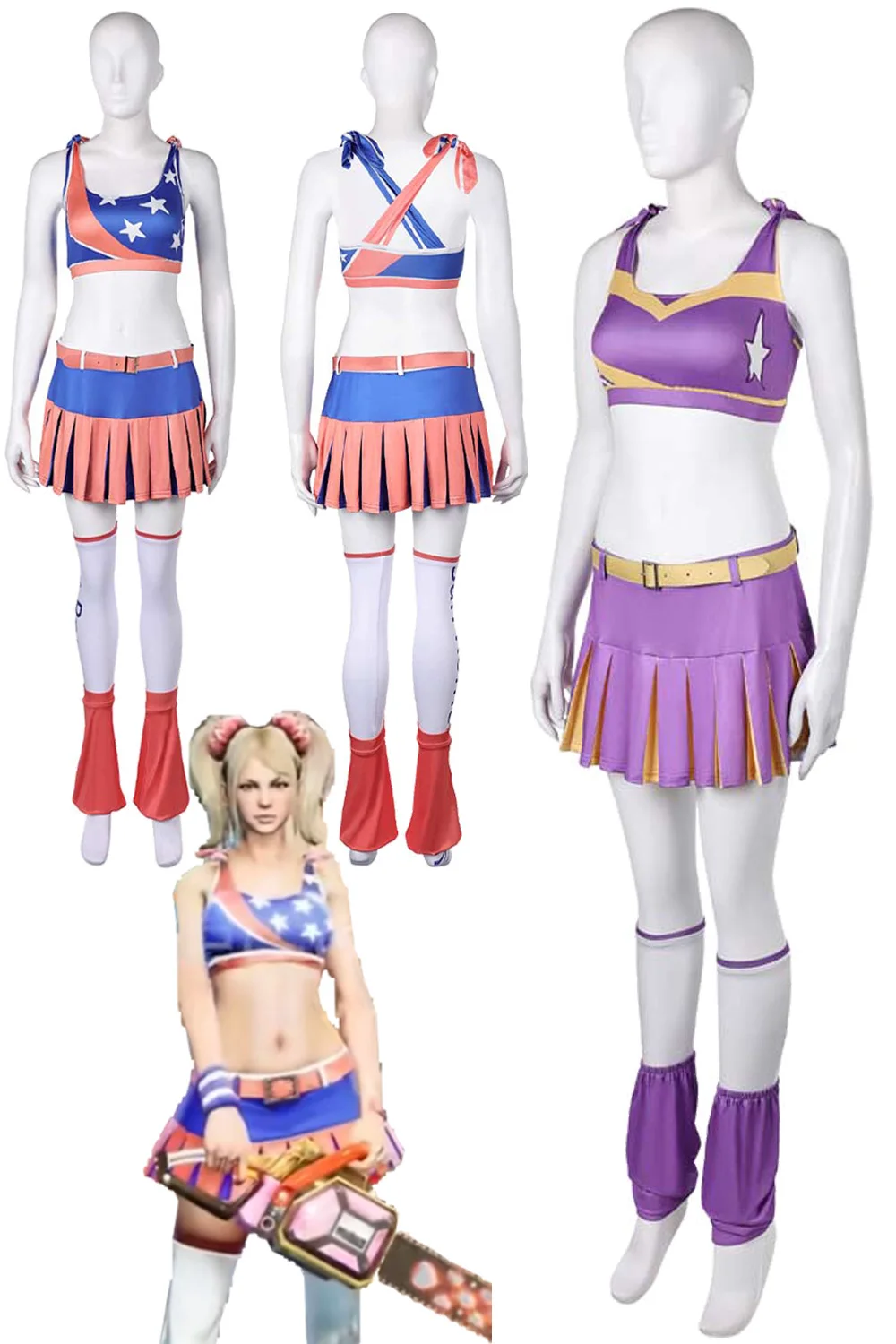 Game Re Lolipop Of Chainsaw Cos Juliet Starling Cosplay Sexy Costume High-school Student Outfits Women Halloween Party Role Suit