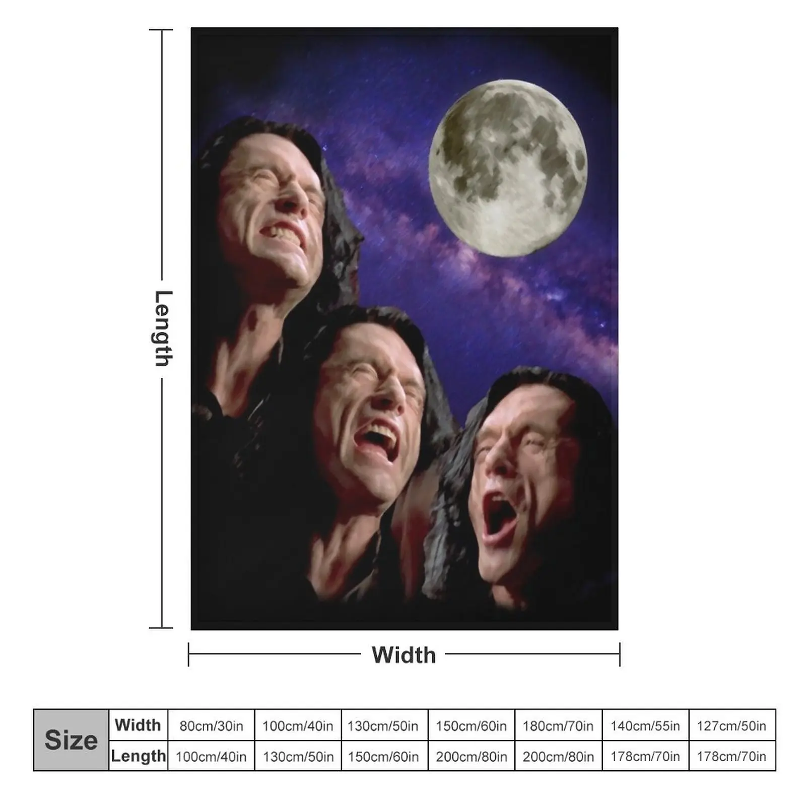 Three Wiseau Moon Throw Blanket Softest Blankets For Baby Blankets Sofas Of Decoration Blankets