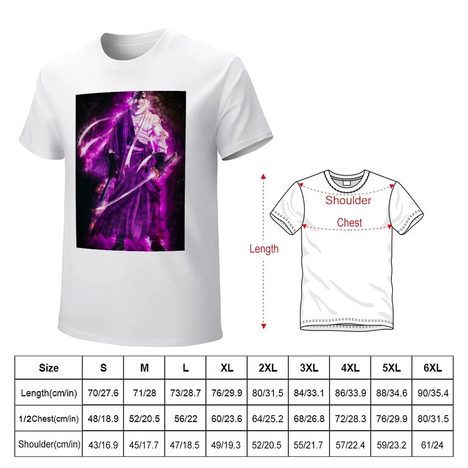 Rurouni Kenshin Shishio Makoto T-Shirt sweat customizeds blacks T-shirts for men cotton