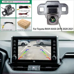Fisheye HD Car Rear View Camera For Toyota RAV4 RAV 4 V XA50 2019 2020 2021 NEW RAV4 Connect to OEM Original Factory Screen C30