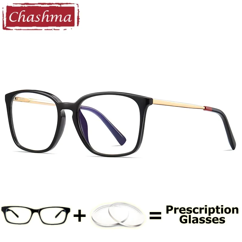 Chashma Prescription Glasses Men Retro Fashion TR90 Myopia Women Eyewear Stainless Steel Temples Eyeglasses Frames Spectacles