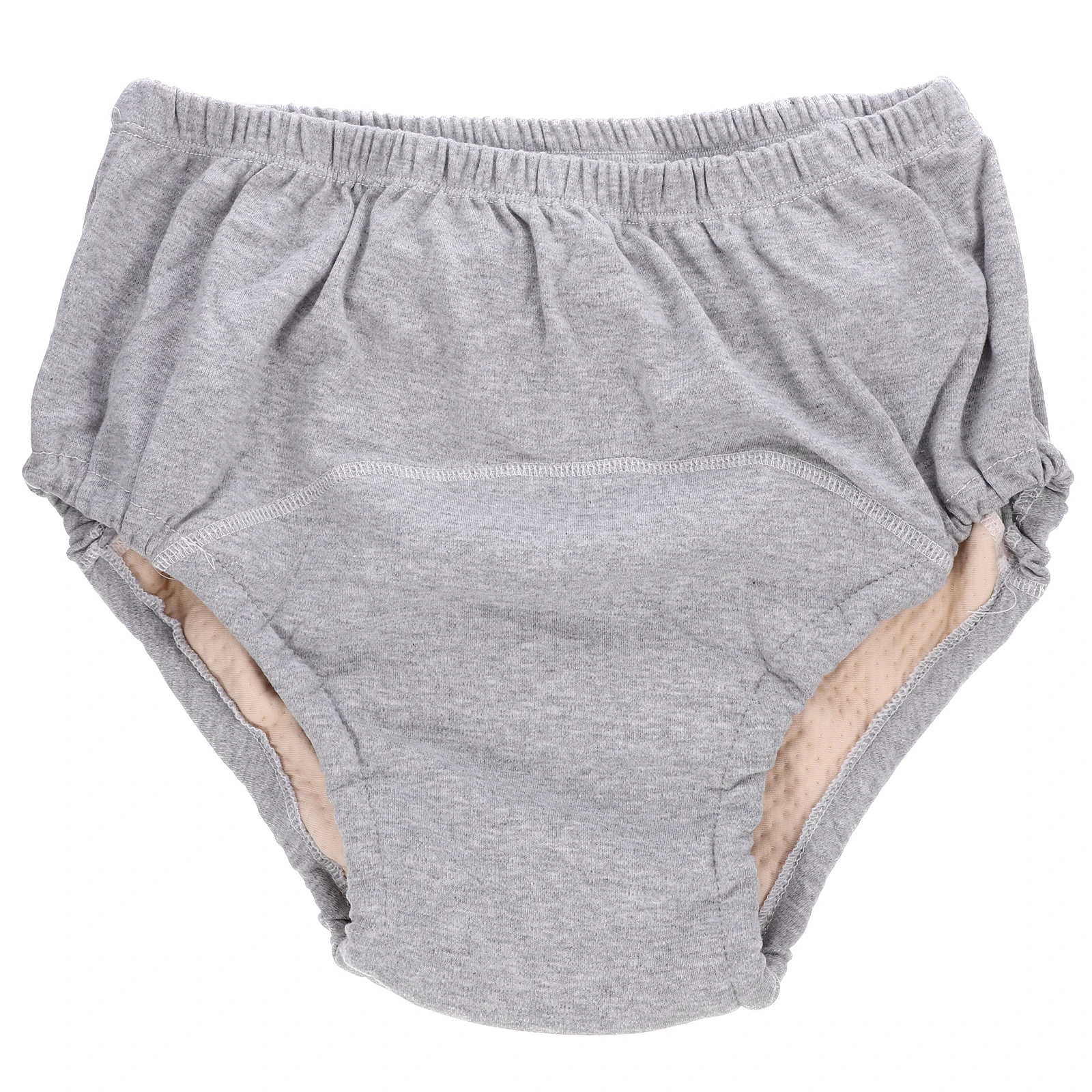 กางเกงในซึมซับปัสสาวะแบบใช้ซ้ำได้ สีเทา ขนาด XXL 80CC ป้องกันการรั่วซึม สำหรับผู้สูงอายุ สวมใส่สบาย ซักได้ ใช้ได้ทุกวัน