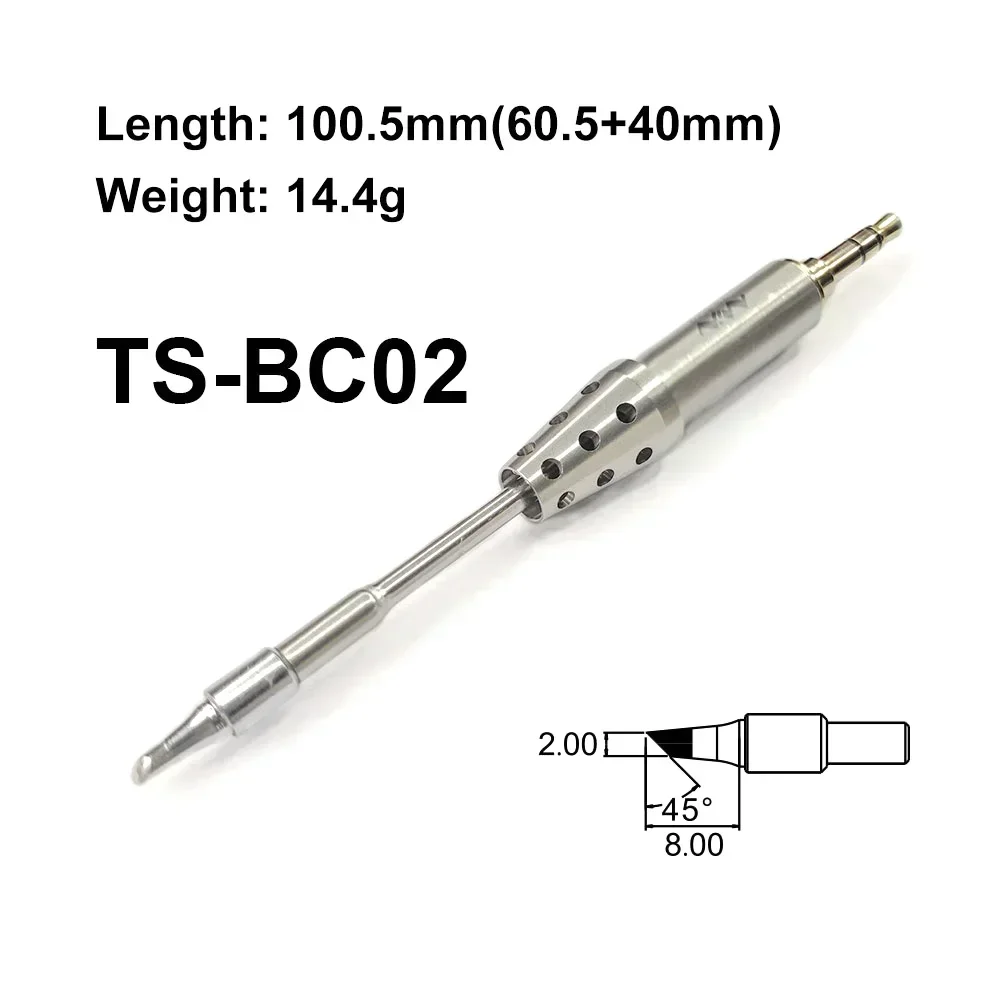 오리지널 TS1C TS80P 교체 납땜 인두 팁, 미니웨어 무선 납땜 스테이션, 용접 도구 액세서리, TS-B02 TS-D25