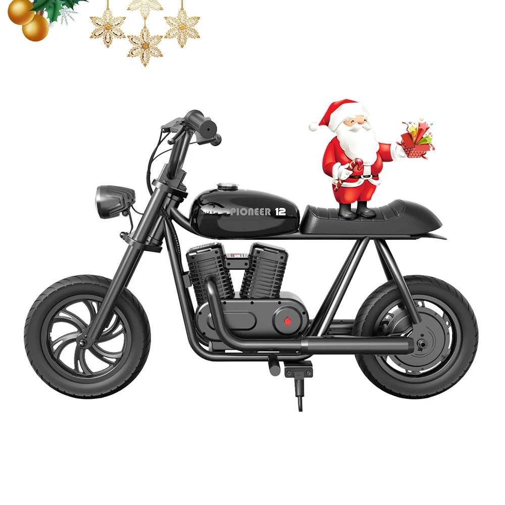HYPER GOGO pionýr 12 elektrický sekáček motocykl pro děti 24V 5.2ah 160W s 12'x3' pneu, 12KM káča dosah