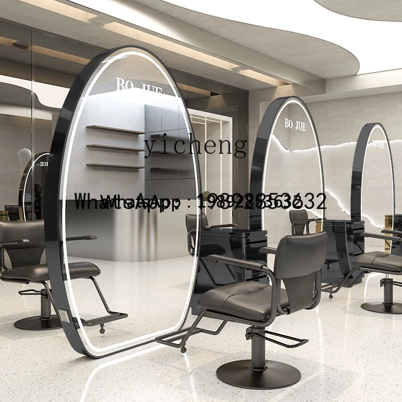 J1  stainless steel single-sided double-sided floor-to-ceiling mirror hair salon special barber shop hair cutting mirror