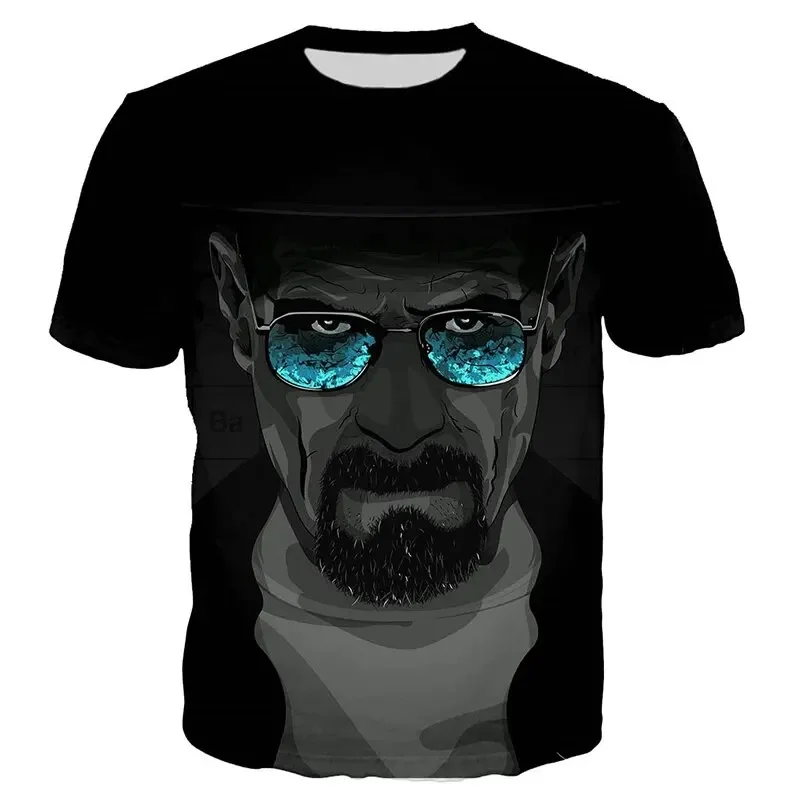 2024 New TV Drama Deadly Poison Master Heisenberg 3D Printed Men\'s T-shirt Street Fashion Oversized Cool Casual Short Sleeve