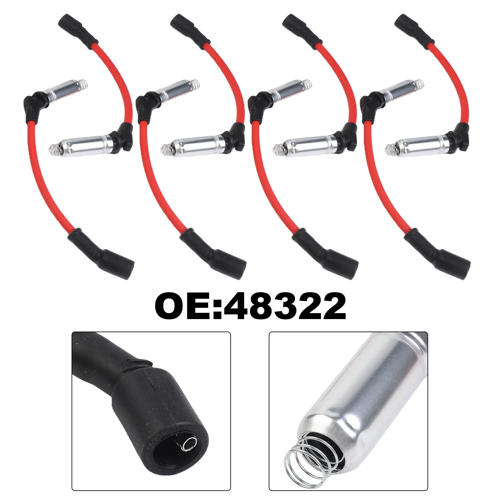 8PCS For Chevrolet For Buick Ignition Wire DHDLGM009 M8-48322 48322 7831 Plastic Car Ignition Wire Car Accessories