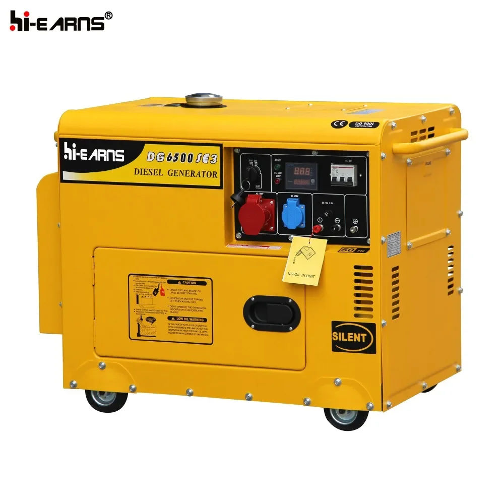 Yunyi Ac Eenfase 5kva Elektrische Generator Prijs