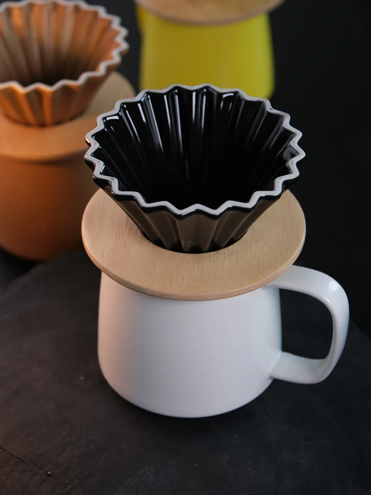 Light Colored Hand-Poured Coffee Cup Set XiJiu Porcelain Tea Set Miniature Cup And Mug Handground Coffee Filter Cup Accessories
