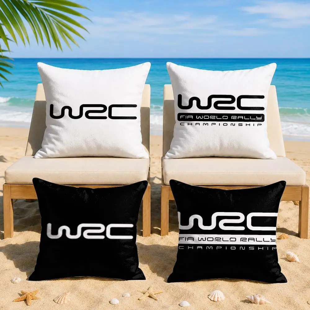 W-WRC Rally Racing Cushion Cover Soft Short Plush Double-Sided Printing Home Decor Machine Washable Pillow Case Gift