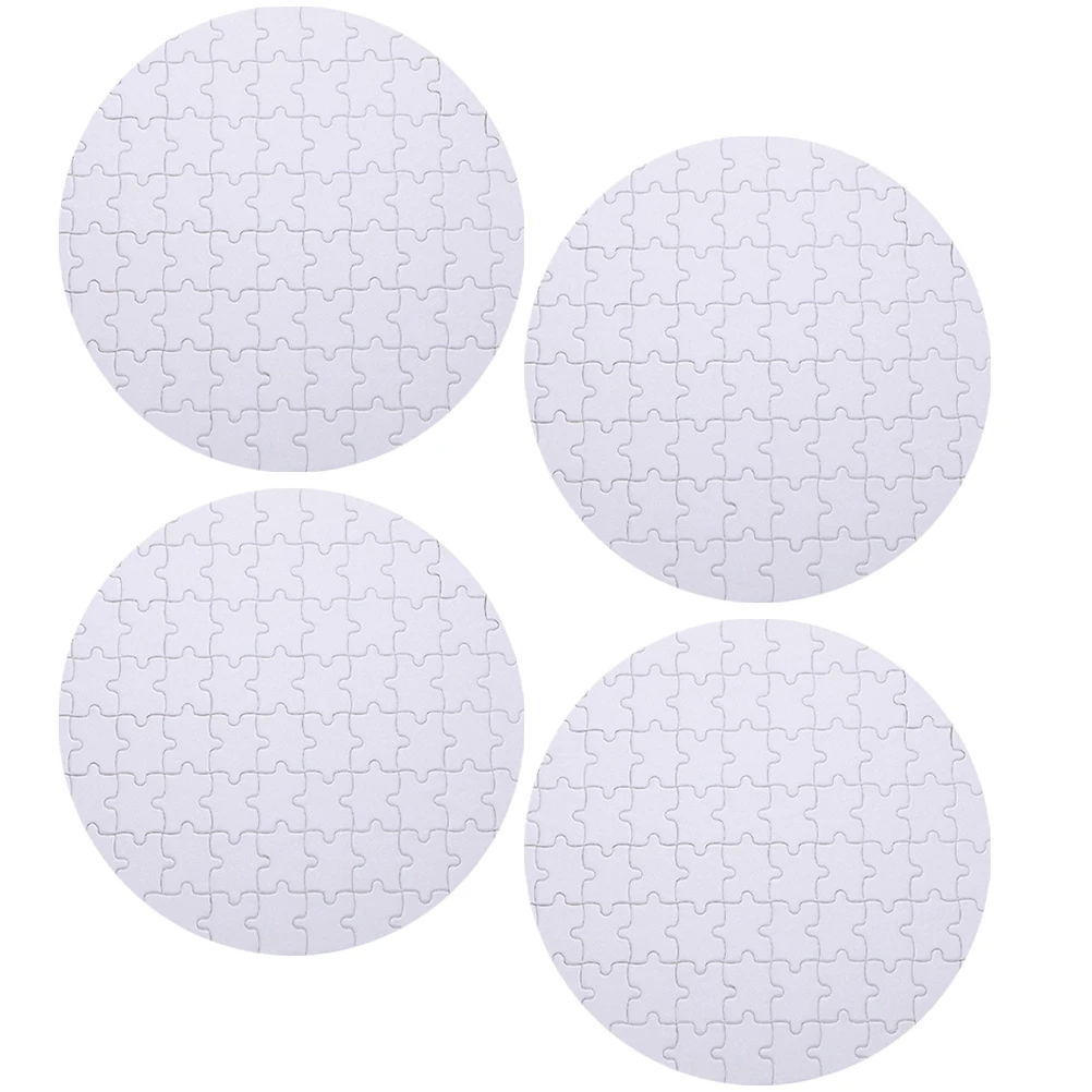 ตัวต่อภาพพิมพ์ลายแบบระเหิดความร้อน 4 ชิ้น ชิ้นส่วนจิ๊กซอว์เปล่าสำหรับงานศิลปะ งานฝีมือ เกมเสริมพัฒนาการสำหรับเด็ก