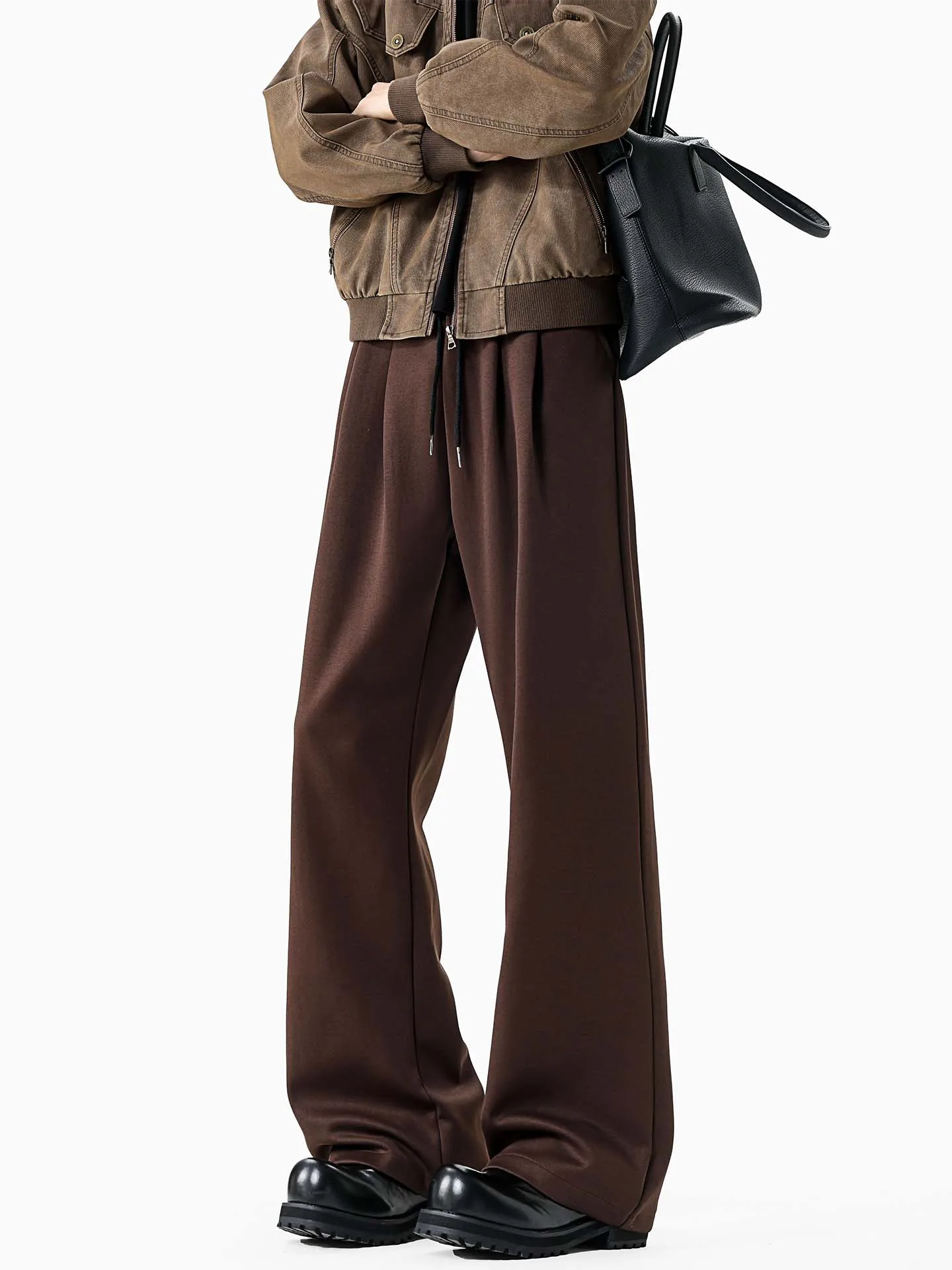 

Мужские широкие брюки в американском ретро-стиле, зимние, плотные, повседневные, спортивные, длинные, свободного кроя, прямые, струящиеся, комфортные