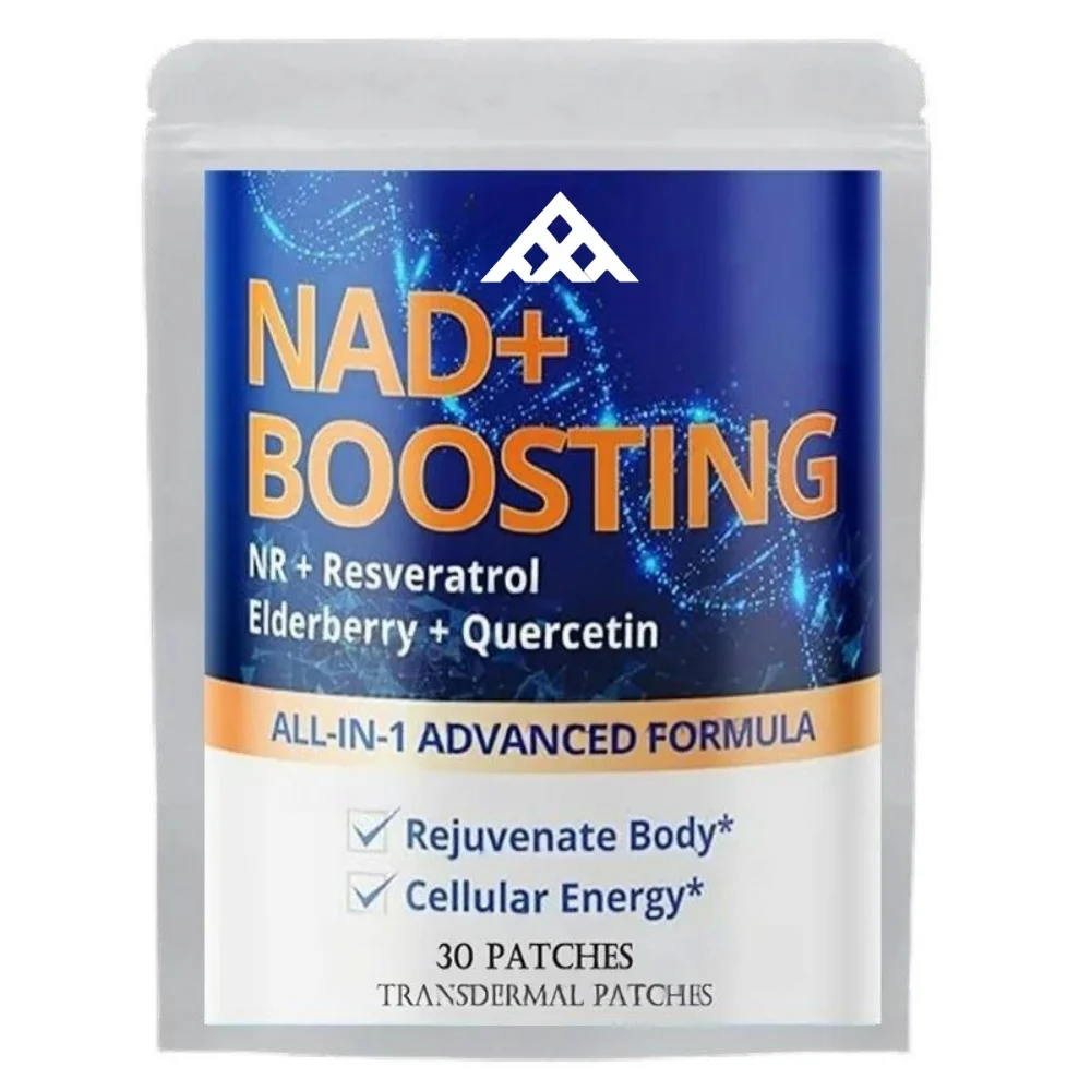 30 Patches Nad + Boosting Transdermal Patches With Nr + Resveratrol Elderberry + Quercetin - Cellular Repair, Healthy Aging
