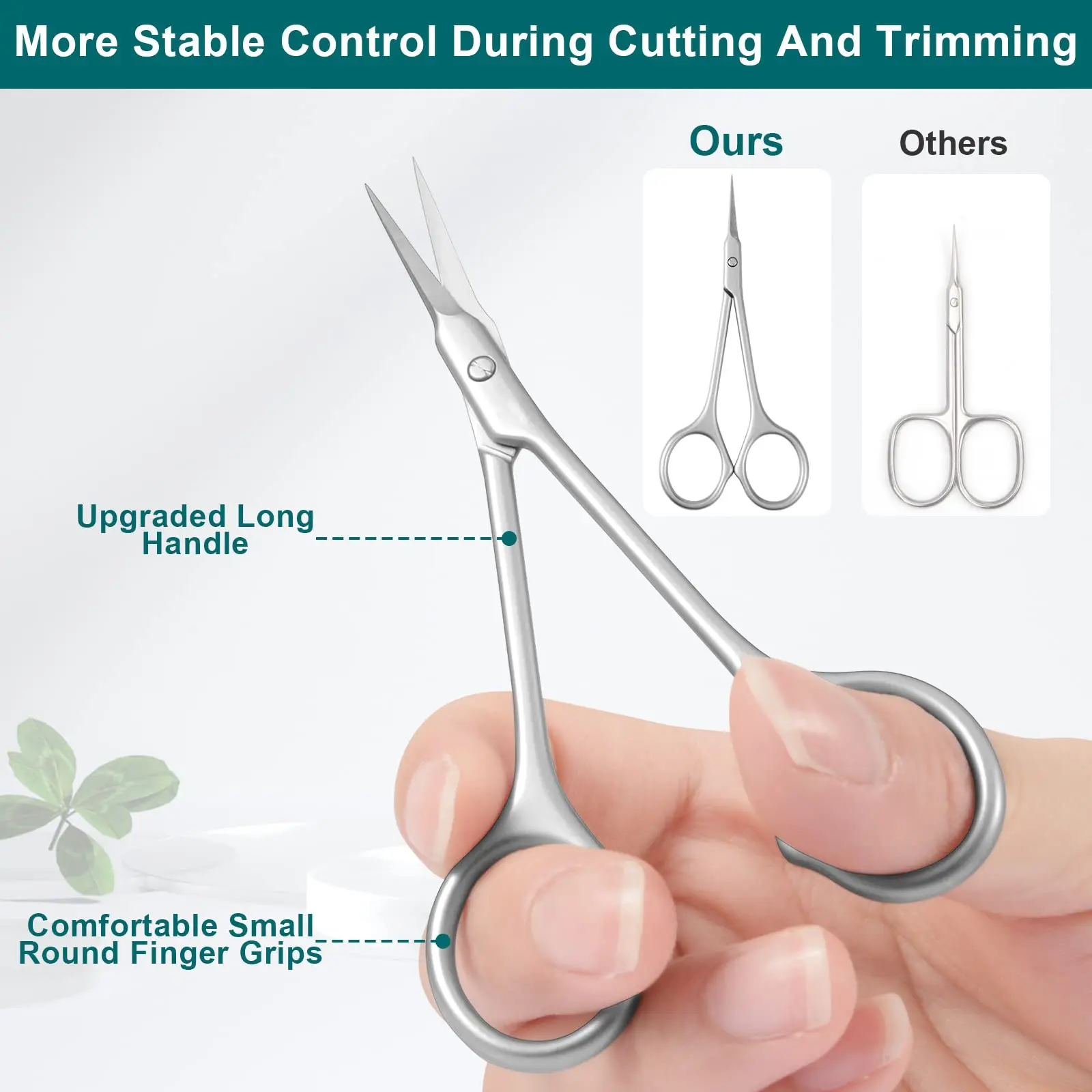 Professional Quality Cuticle Scissors Curved Blades - Double Tone Matte and Mirror Finish- Surgical Stainless Steel