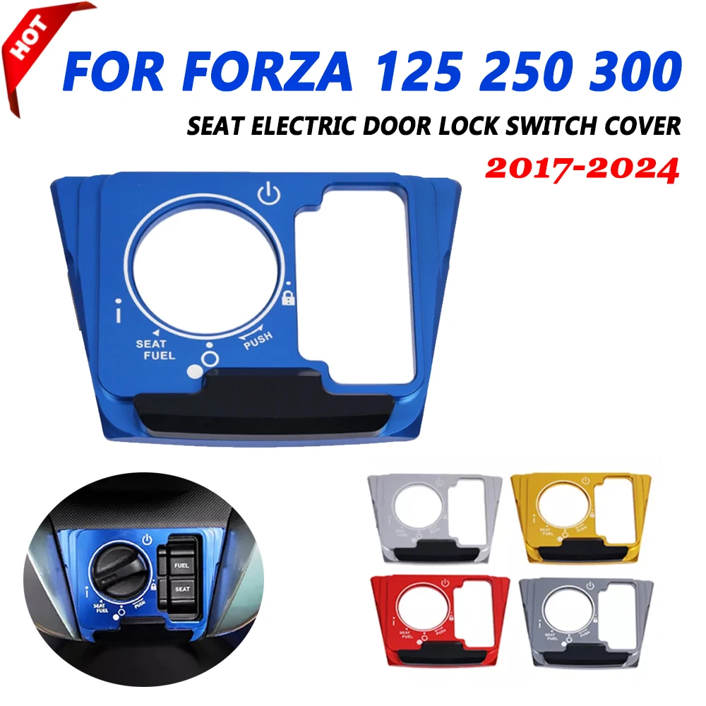 Motorcycle Seat Electric Door Lock Switch Cover Cap for Honda Forza 125 250 300 Forza125 Forza250 Forza300 2018-2024 Accessories