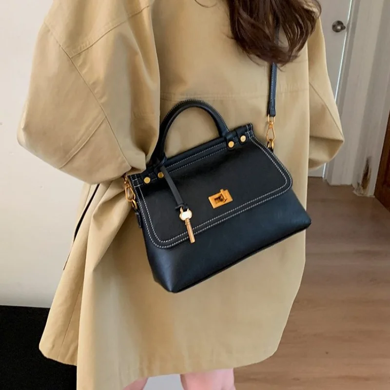 

Chic Women's Tote Bag Crafted From Sheepskin Leather Featuring Casual Switzerland Vintage Lightweight Soft Daily Look