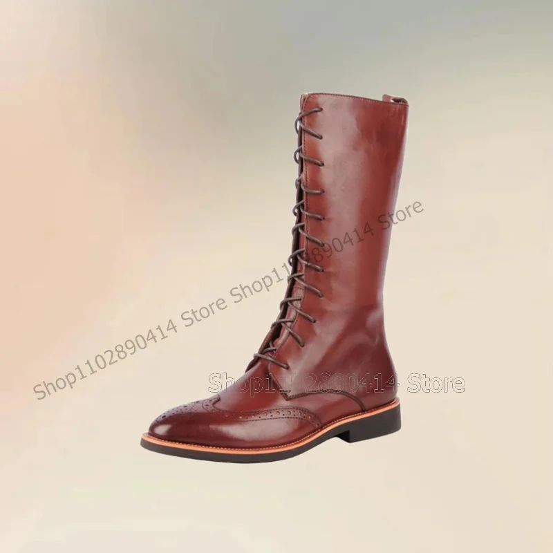 Botas de estilo occidental con cremallera lateral para hombre, zapatos de vestir de lujo hechos a mano, con diseño de tallado cruzado, para fiesta y oficina