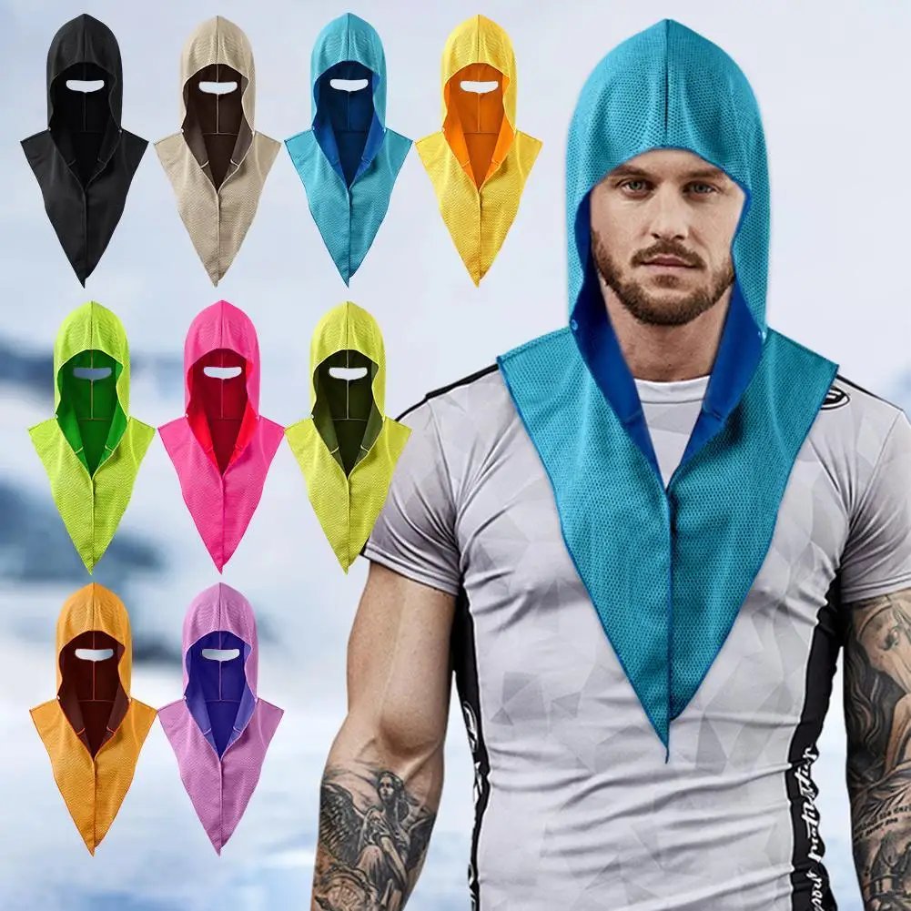 

Головной убор для занятий спортом на открытом воздухе, Быстросохнущий Воздухопроницаемый худи с защитой от солнца, шаль для велоспорта и фитнеса