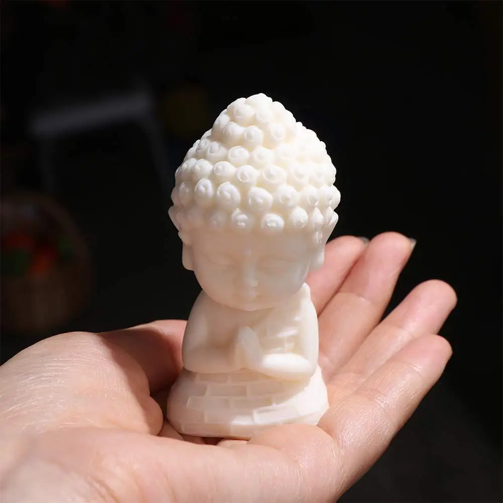 Q Version Lotus Tathagata Buddha Statue Chinese Style Cartoon Buddha Ornaments High-quality Little Coconut Figurine Garden