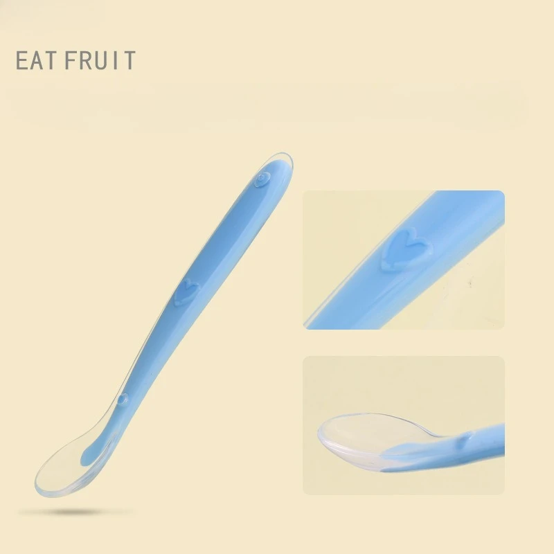 Baby Spoons Soft Silicone Toddler Complementary Food Feeding Training Spoon for Infants Soft Resistant Baby Items Детская Посуда