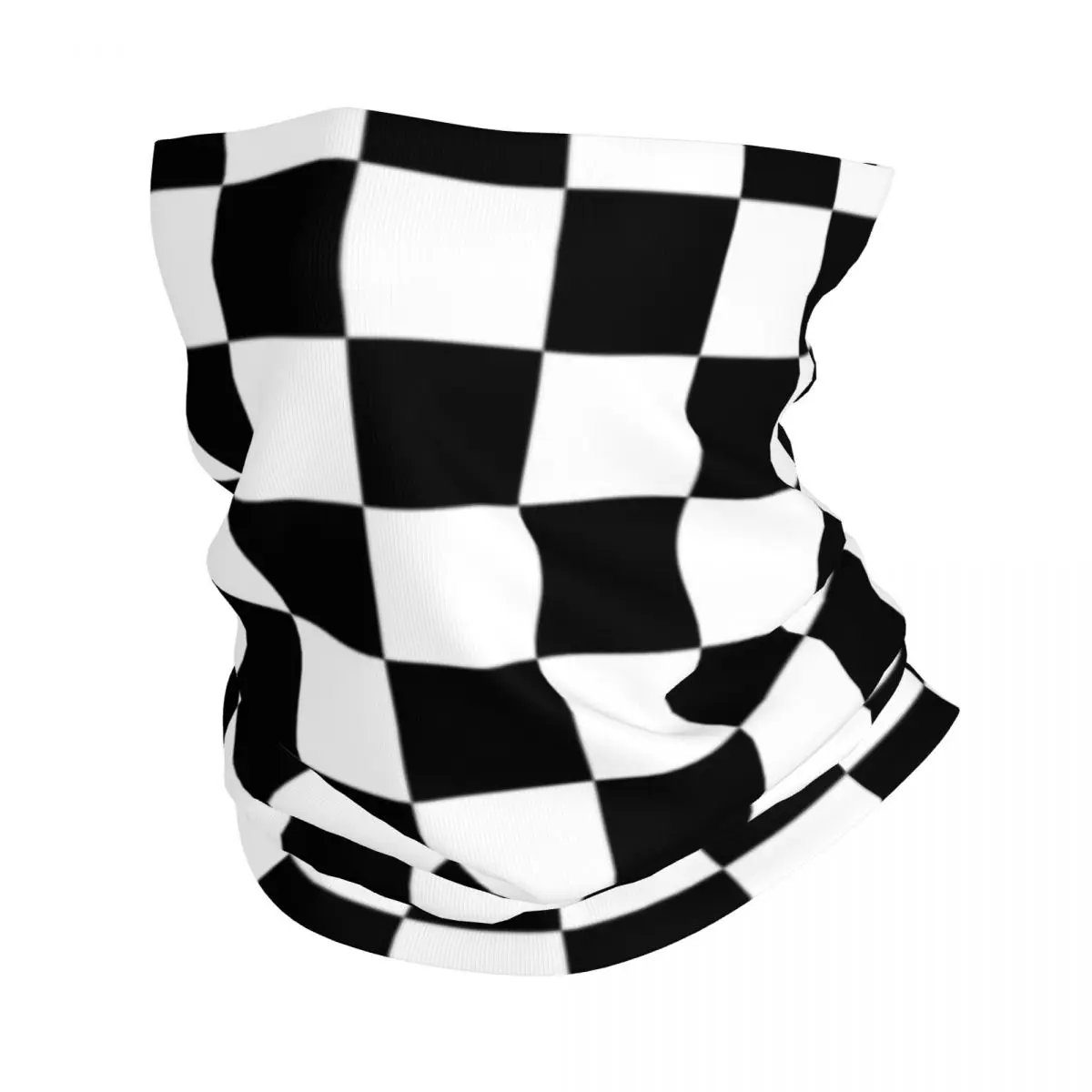 Black And White Checkered Bandana Neck Gaiter Printed Wrap Mask Scarf Multifunction Headwear Outdoor Sports Unisex Adult