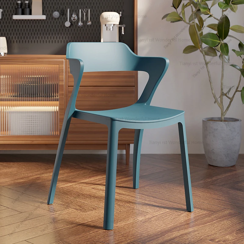 Kitchen Simple Modern Dining Chair Plastic Home Antique Leisure Chair Nordic Backrest Stool Sillas Dining Room Furniture HBDC