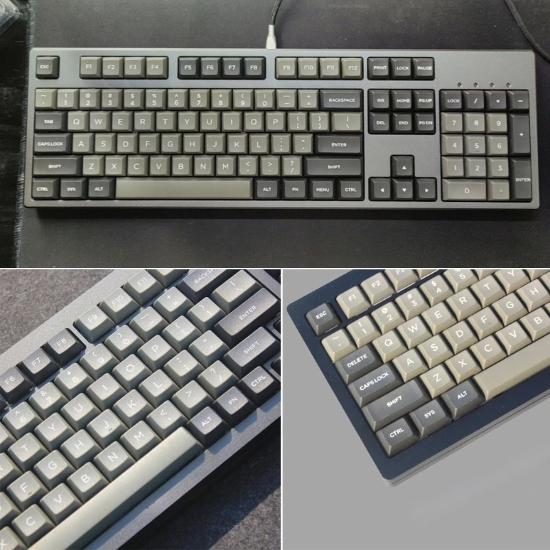130 tasti Minimalist Double Shot grey DSA Keycaps per MX switch tastiera meccanica thuspbt Keycap Keycap keyboard key Caps