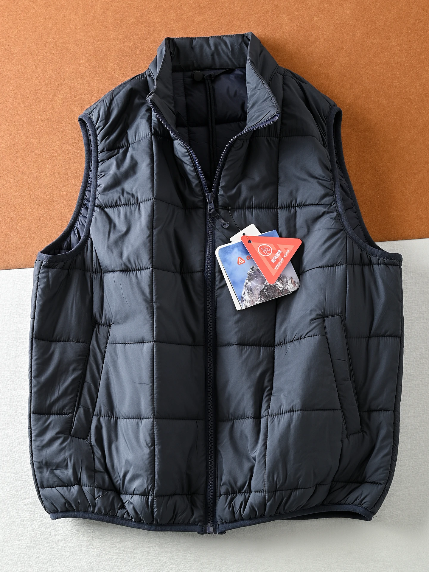 

Air Cotton Vest ex Stand Collar Windproof Warmth Storage Faion Urban Sle Zipper Closure Color Casual Outerwear