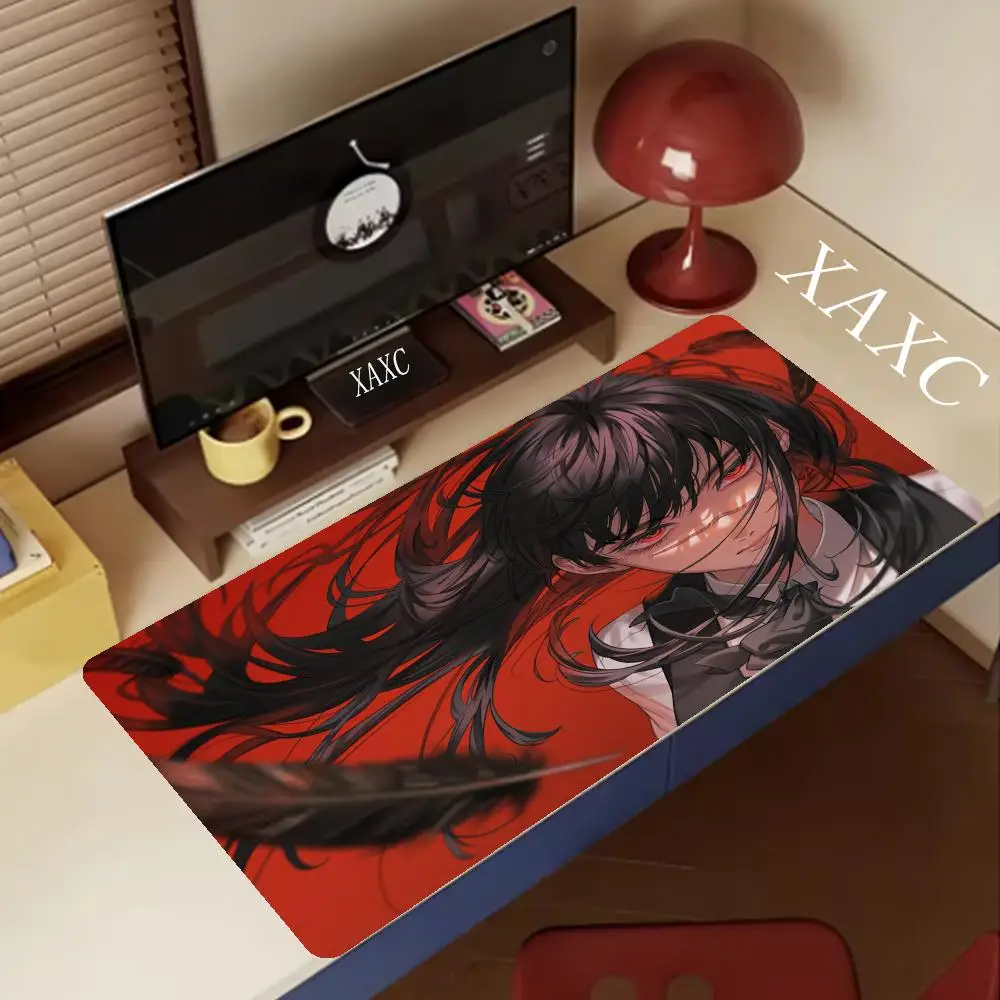 

Коврик для мыши Chainsaw Man, нескользящий, большой, XAXC, игровые аксессуары, кавайный аниме-коврик для стола, скоростная версия, коврик для мыши