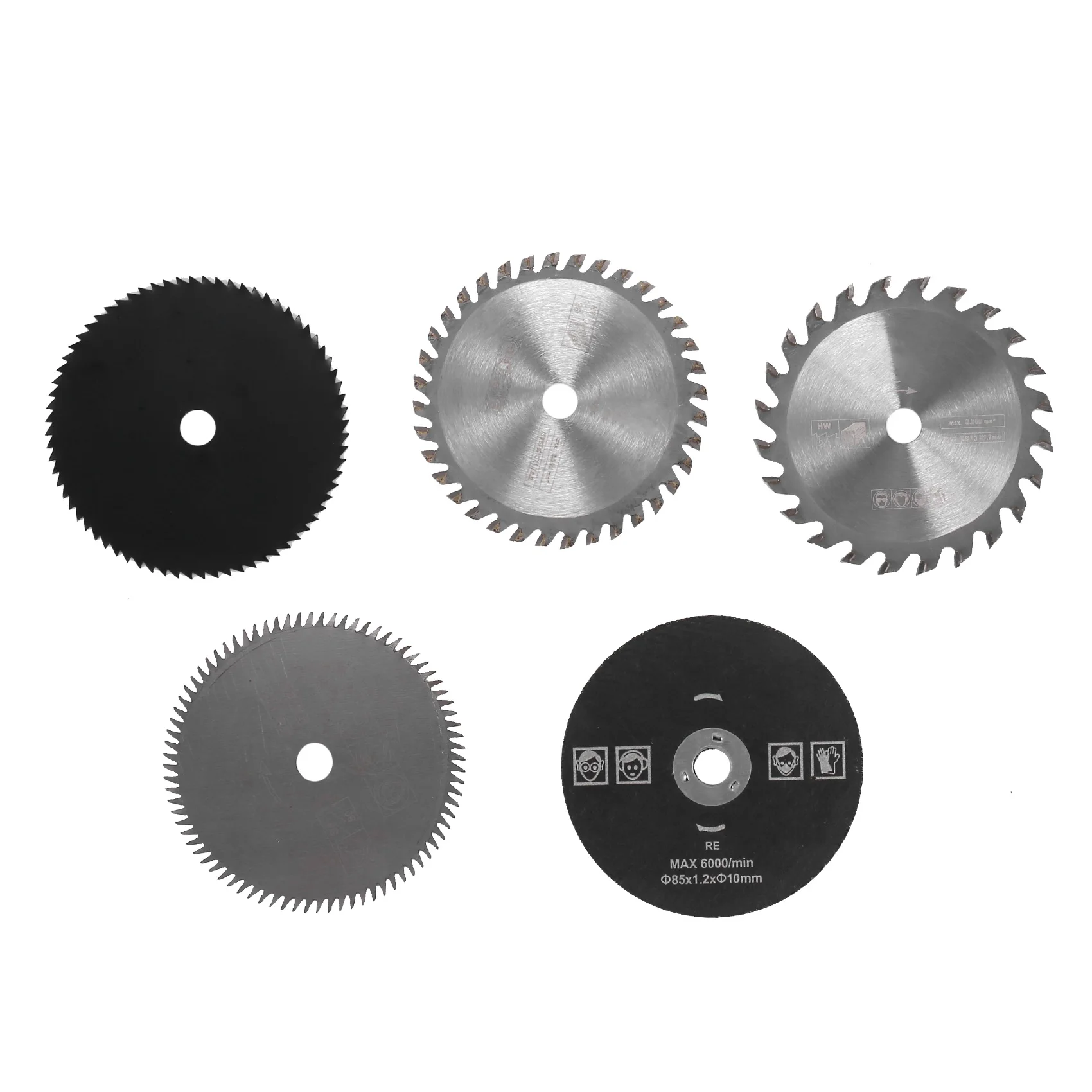 5-Piece Set of Carbide Cutting Blade Small Circular Saw Blade 85mm Woodworking Household DIY Saw Blade