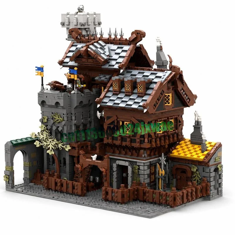 6498Parts Medieval Modular Ironwatch Guild MOC Building Blocks Custom Assembly DIY Creative Model Puzzle Collection Popular Gift