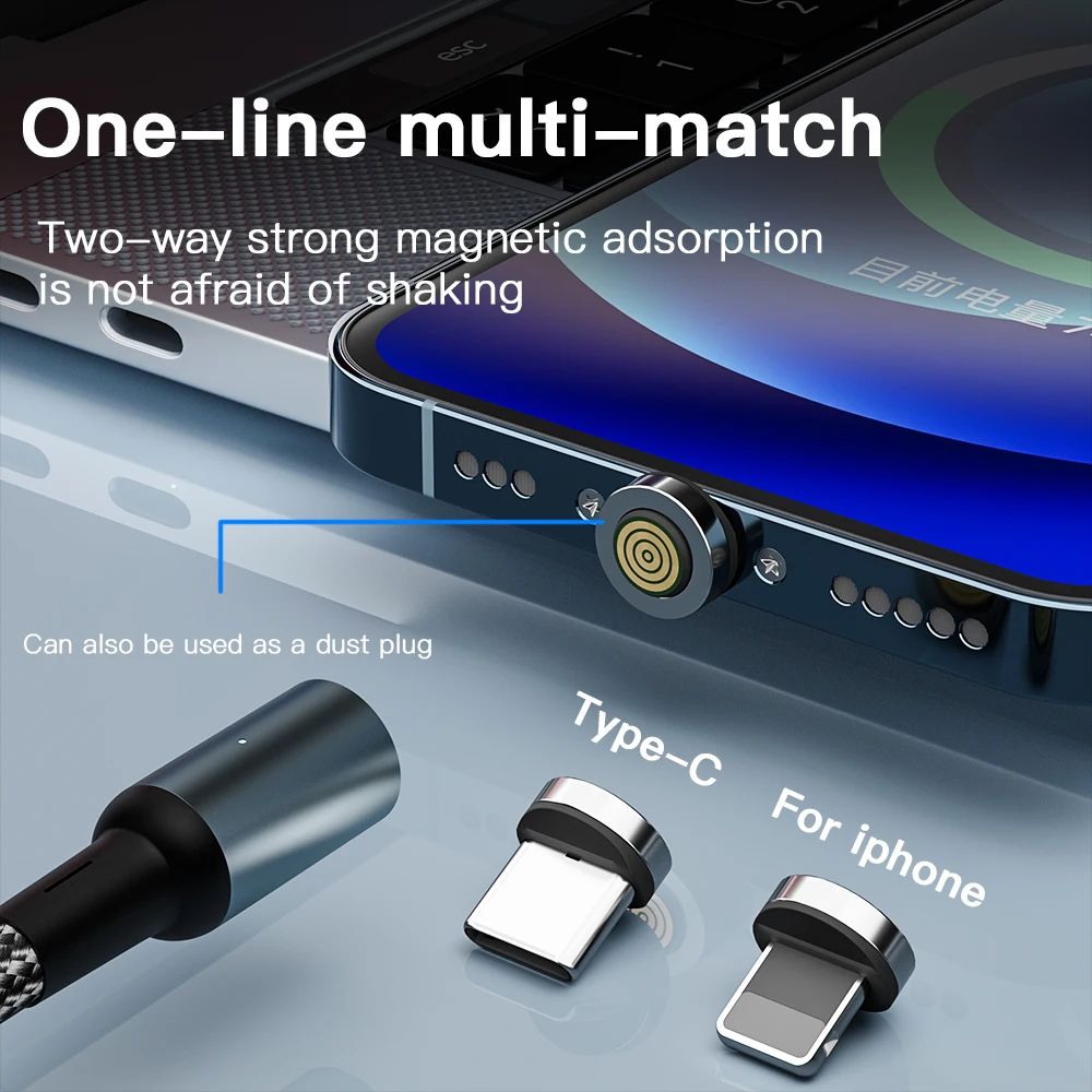 Kabel magnetyczny klucz PD 27W do iPhone'a 15 14 13 przewód do szybkiego ładowania USB-C do kabla ładowania typu C dla Samsung Xiaomi