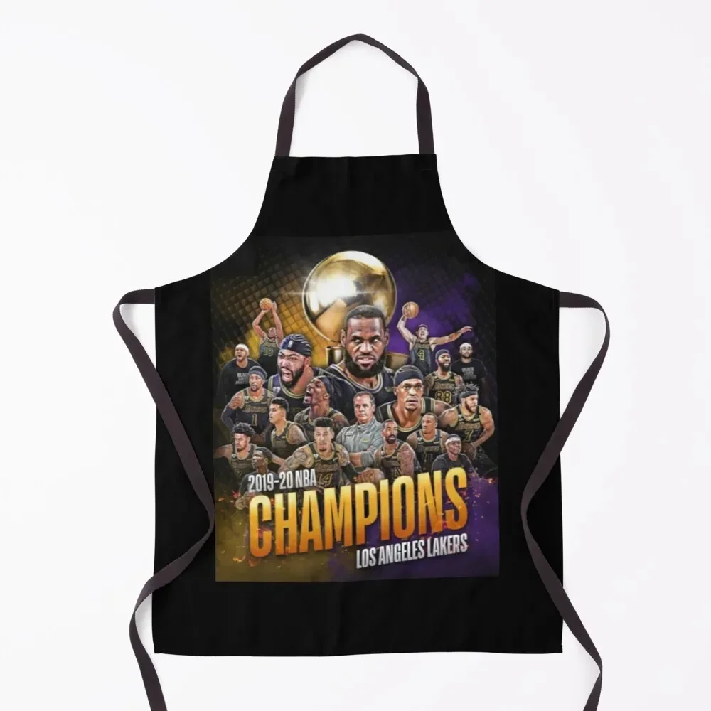 CHAMPIONS LOS ANGELES 2020 BASKETBALL Apron Women's All For Kitchen And Home Womens Dresses Kitchens For Men Apron