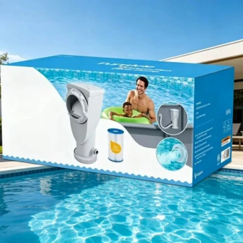 2-in-1 ove Ground Pool Filter Pump and Skimmer System 1000 GPH with Hose Fitting