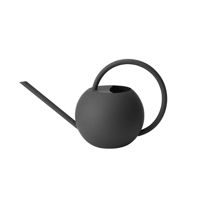 For Gardening Watering Pot Stainless Steel Shower Pot Spherical Large-capacity Watering Pot Household Portable Black Watering