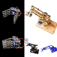 4 DOF Unassembly Acrylic Mechanical Arm Robot Manipulator Claw for Arduino Maker Learning DIY Kit Robot