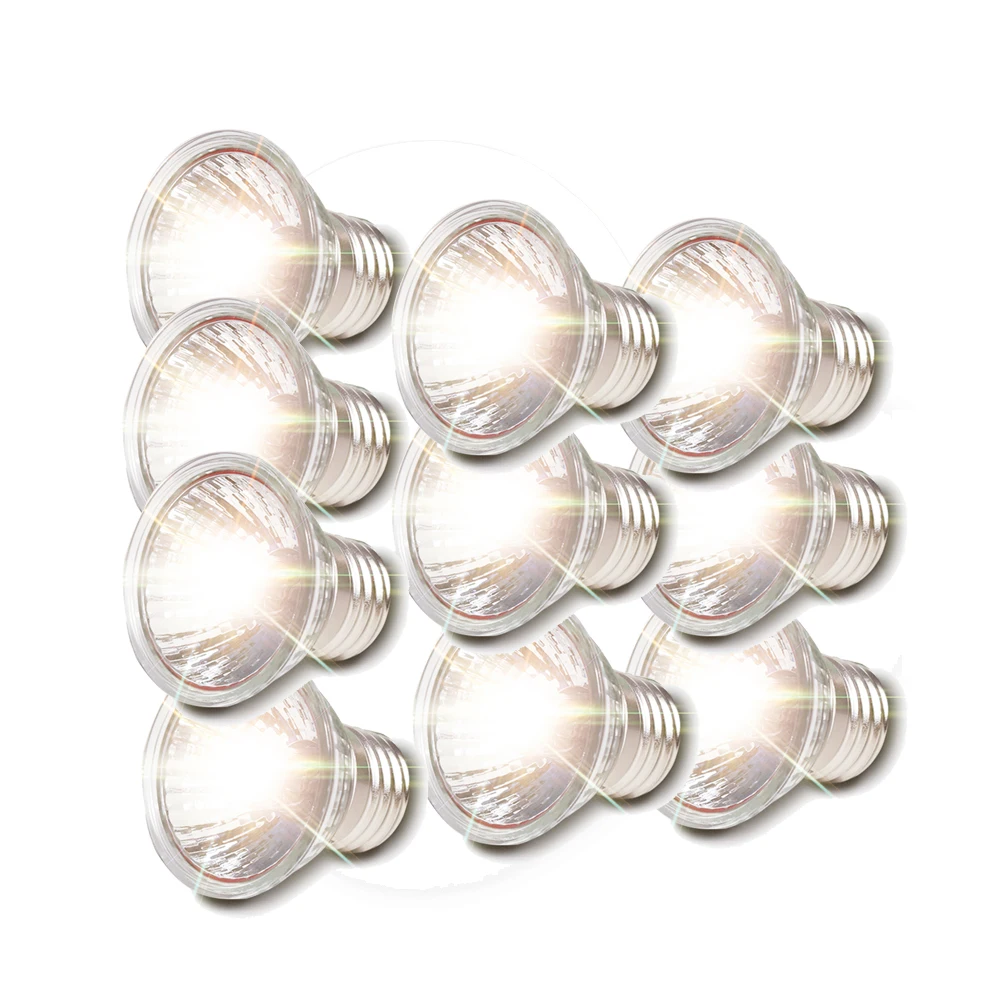 10pcs UVA+UVB 3.0 Reptile Lamp Turtle Basking UV Light Heating Bulb for Amphibians Turtle  Lizards Temperature Control