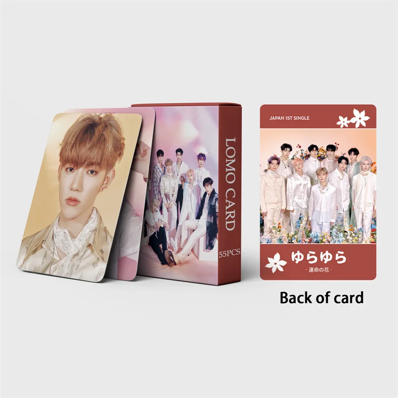 Kpop 55pcs/set ZB1 Album Yura Yura - Fateful Flower LOMO Card KIM TAERAE SUNG HANBIN ZHANGHAO KIM JIWOONG Postcard Photo Card