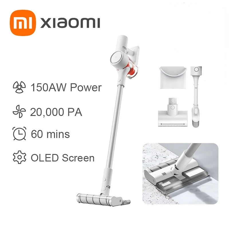 

XIAOMI MIJIA Wireless Vacuum Cleaners 2 Sweeping and Mopping Cleaning Tools 150AW Cyclone Suction High-Speed Mite Removal Brush