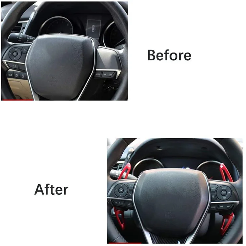 Car Steering Wheel Shift Paddle Extension Auto Direct Shifter Gear Blade DSG Sticker Aluminum For Toyota Camry 2018 2019 2020