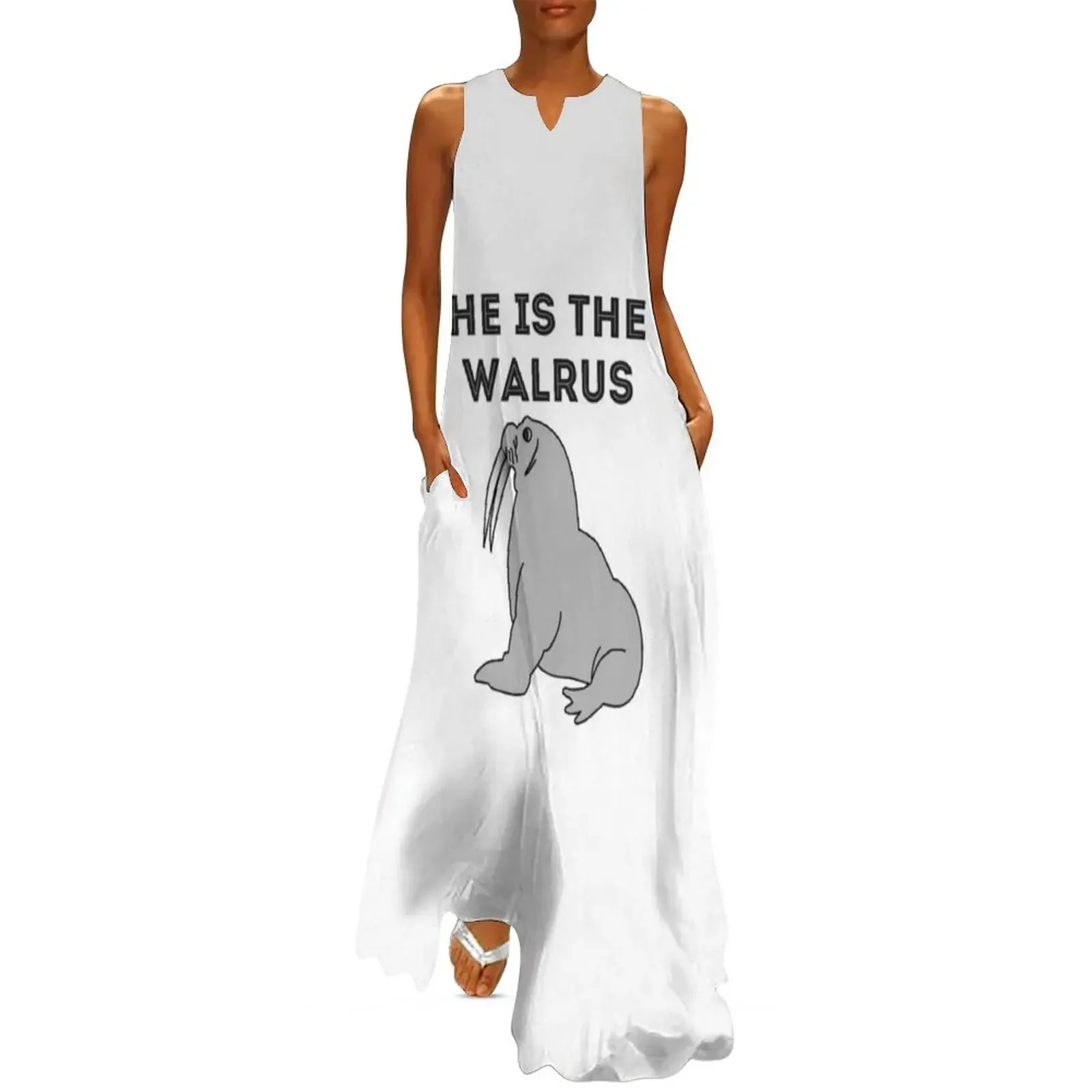 

He Is The Walrus Long Dress womens dress Women's dress womans clothing Women dresses summer