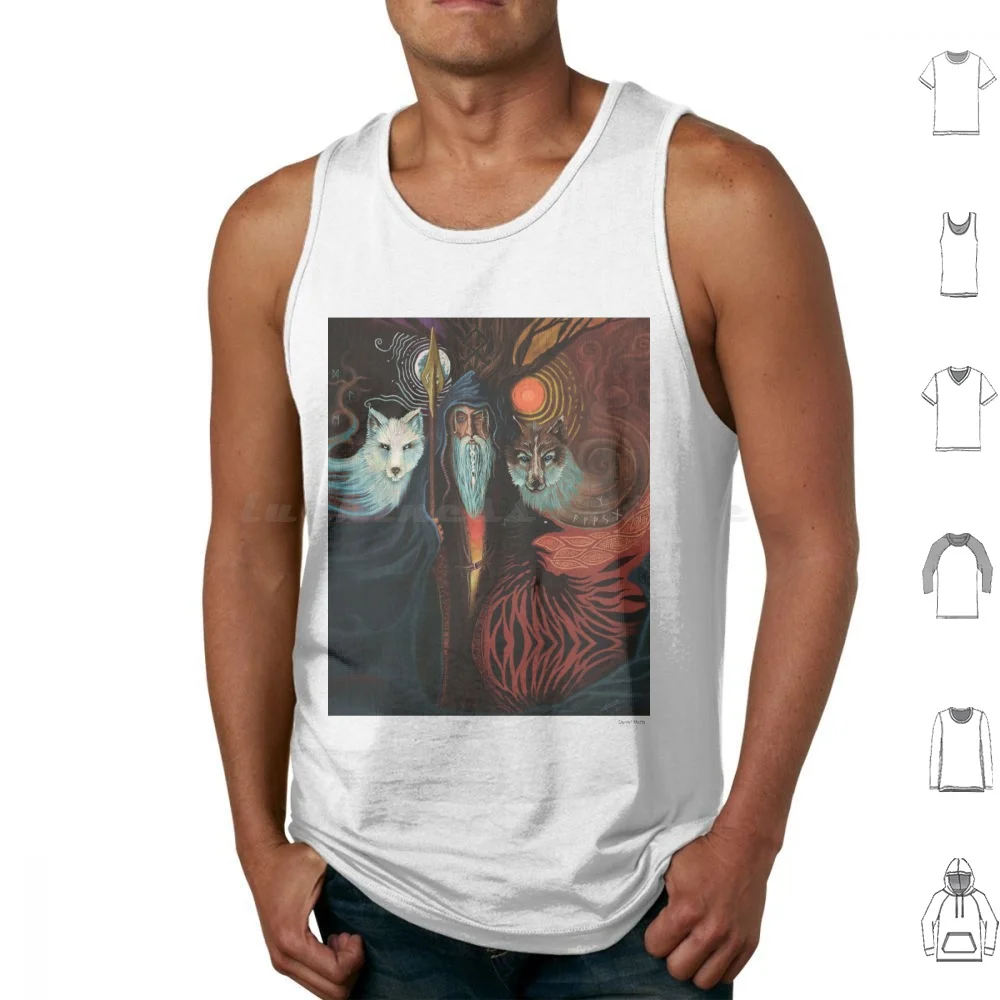 Óeinn | Odin | Wotan Tank Tops Vest Sleeveless Odin Norse Mythology Norse God Wotan Gods Poetry Poetic Edda Ragnarok Vikings