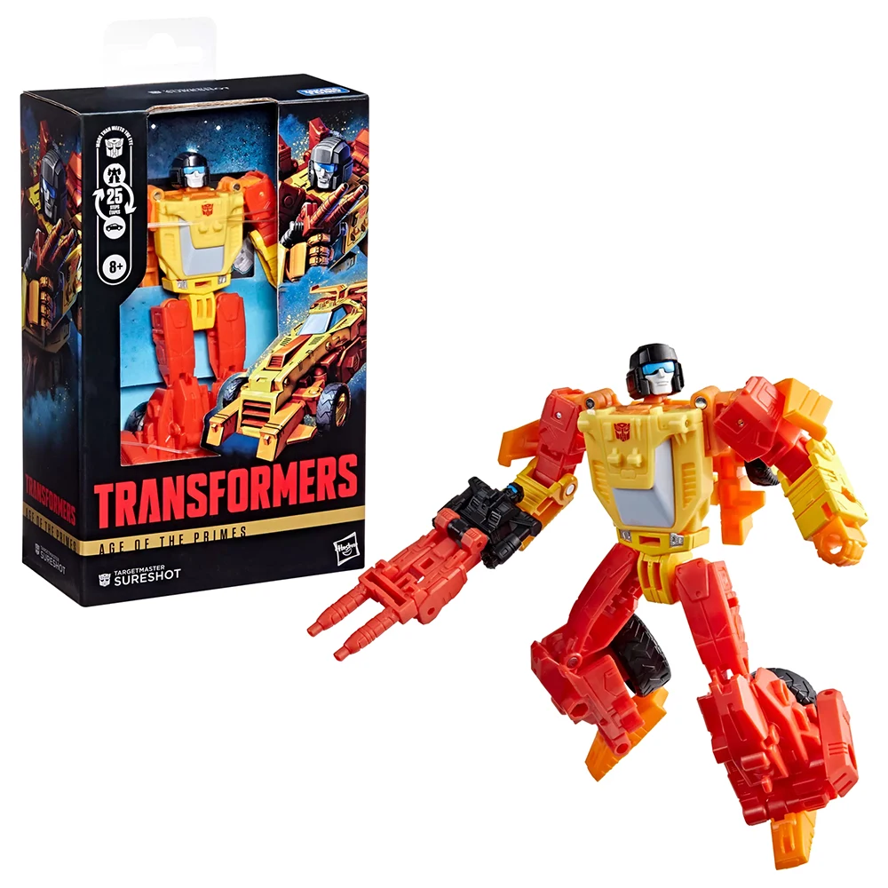 Originele Hasbro Transformers Age of the Primes Targetmaster Sureshot 14 cm Deluxe Class Nice Action Model Figuur Ornament Speelgoed